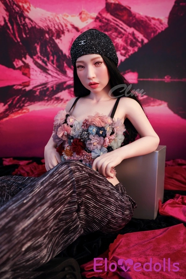 160cm A Cup Σιλικόνης Γεμάτα Χείλη Petite Gray Eyes Fantasy Sex Doll Gallery 4