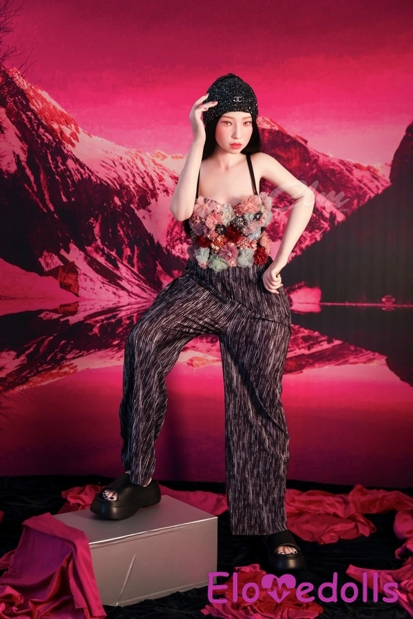 160cm A Cup Σιλικόνη Petite Black Full Lips Fantasy Sex Doll Gallery 8