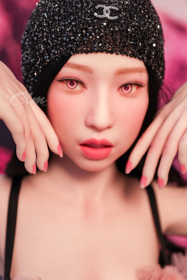160cm A Cup Silicone Black Petite Gray Eyes Fantasy Sex Doll Detail View 4