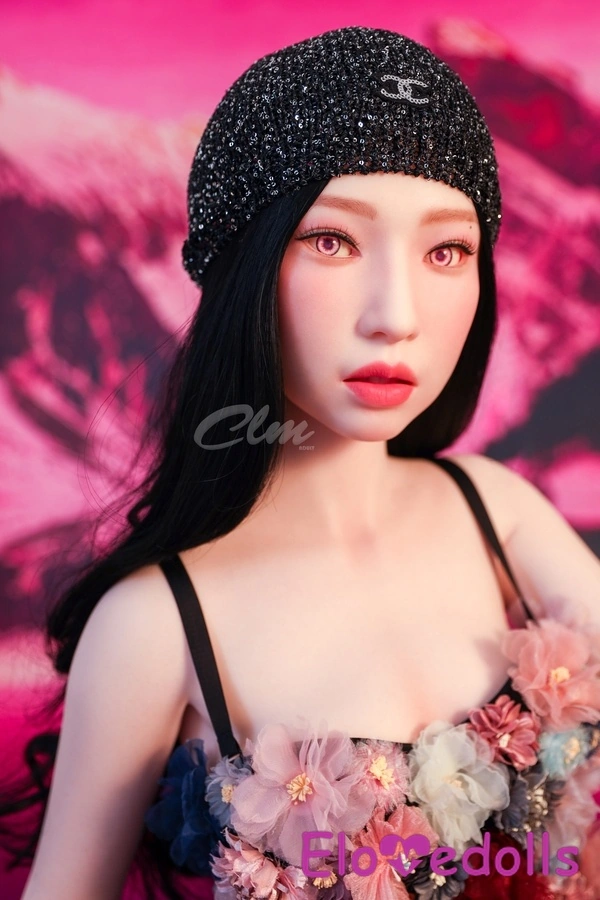 160cm A Cup Σιλικόνη Petite Black Full Lips Fantasy Sex Doll Λεπτομέρειες Προβολή 5