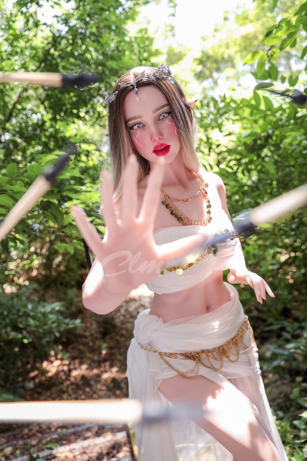 160cm C Cup Silicone Green Eyes White Thin Lips Fantasy Sex Doll Gallery 2