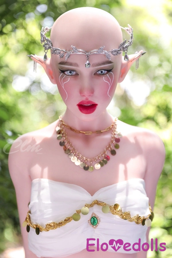 Búp bê tình dục giả tưởng 160cm cúp C bằng silicon, ngực nhỏ màu trắng, môi mỏng, xem chi tiết 3