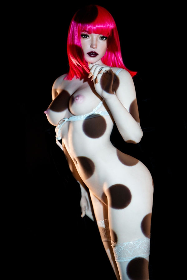 157cm C Cup Silicone Head & TPE Body Pink Glossy Lips Petite Breasts Fantasy Sex Doll Detail View 6