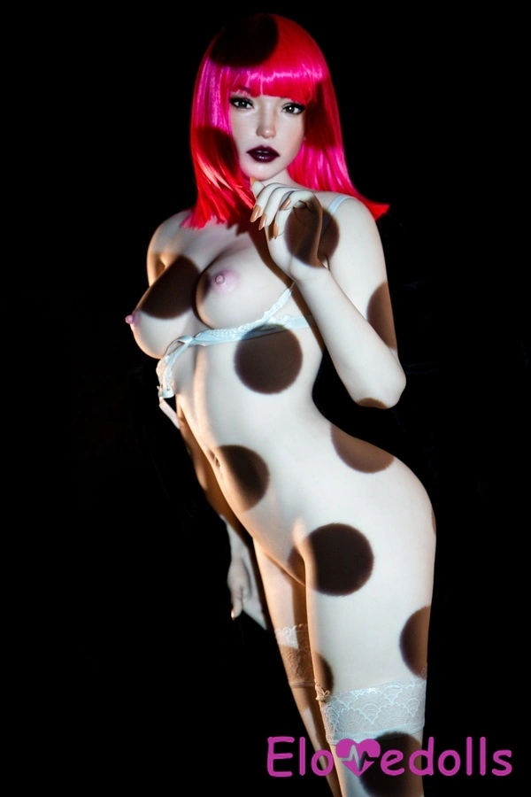Búp bê tình dục tưởng tượng 157cm, đầu silicon, thân TPE, môi bóng màu hồng, ngực nhỏ nhắn, chế độ xem chi tiết 6