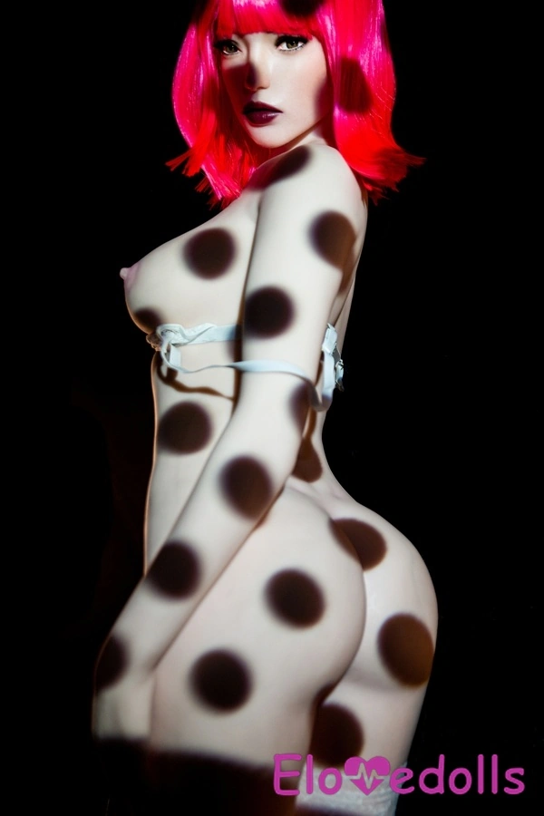 Búp bê tình dục giả tưởng 157cm C Cup Đầu silicon & Thân TPE Ngực nhỏ màu hồng Mắt xám Chi tiết Xem 7