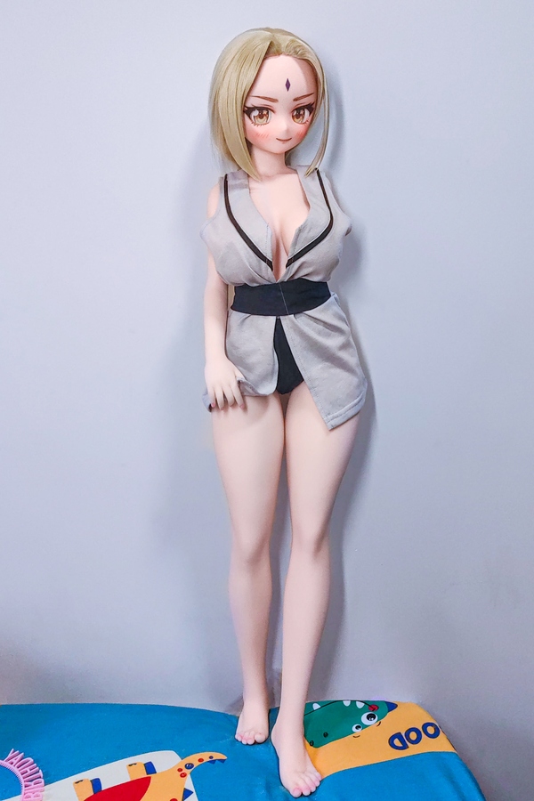 85cm B Cup Silicone Head & TPE Body Thin Lips Small Breasts Gray Eyes Mini Sex Doll Gallery 5
