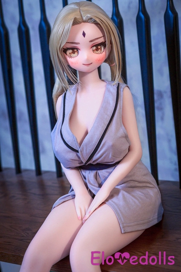 85cm B Cup Silicone Head & TPE Body Small Breasts Blonde Petite Mini Sex Doll Product
