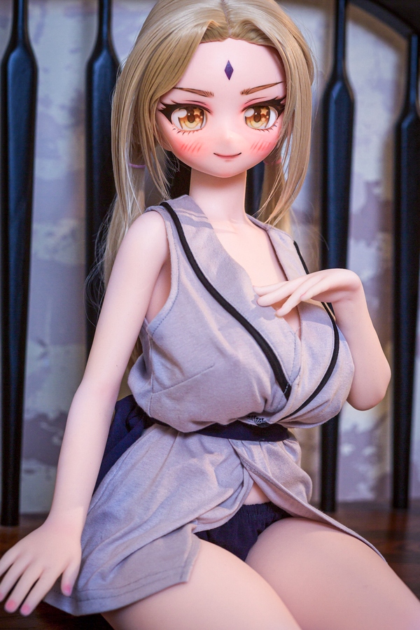 85cm B Cup Silicone Head & TPE Body Small Breasts Gray Eyes Thin Lips Mini Sex Doll Gallery 6