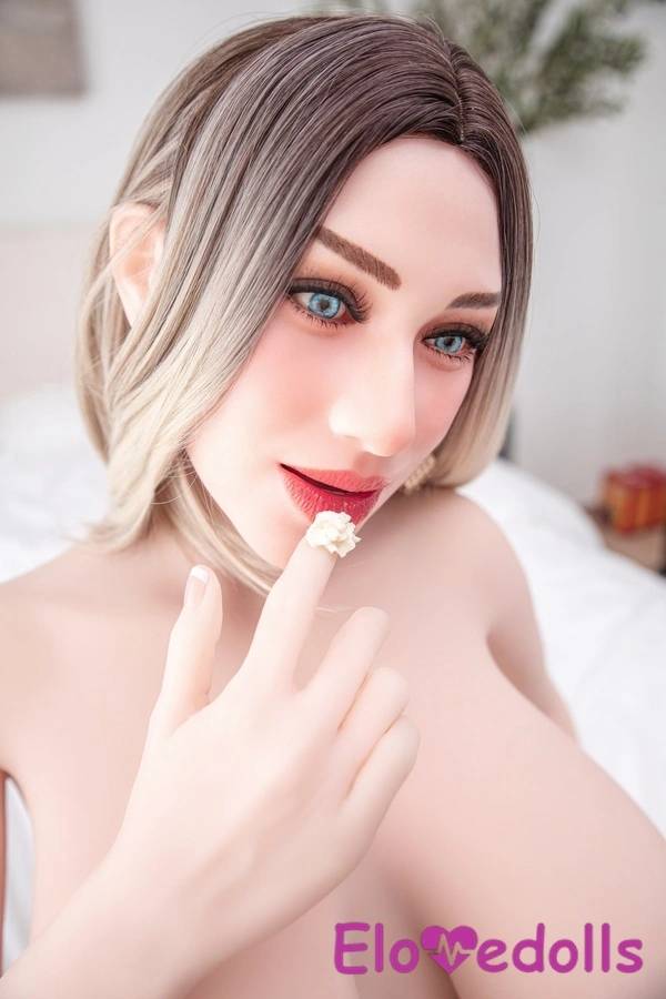 Búp bê tình dục tưởng tượng 159cm J Cup đầu silicon & thân TPE ngực nhỏ mắt xám môi đầy đặn Bộ sưu tập 7