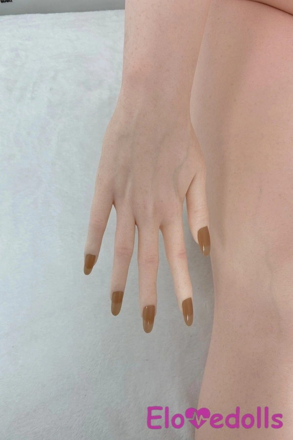 Boneca sexual realista de silicone, 159 cm, tamanho D, olhos âmbar voluptuosos, lábios carnudos - Galeria 5