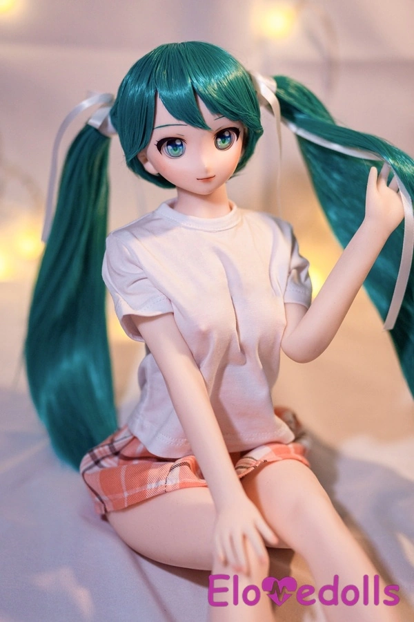 Búp bê tình dục Anime 60cm cúp B, đầu nhựa vinyl & thân TPE, mắt xanh, môi trắng bóng, bộ sưu tập 5