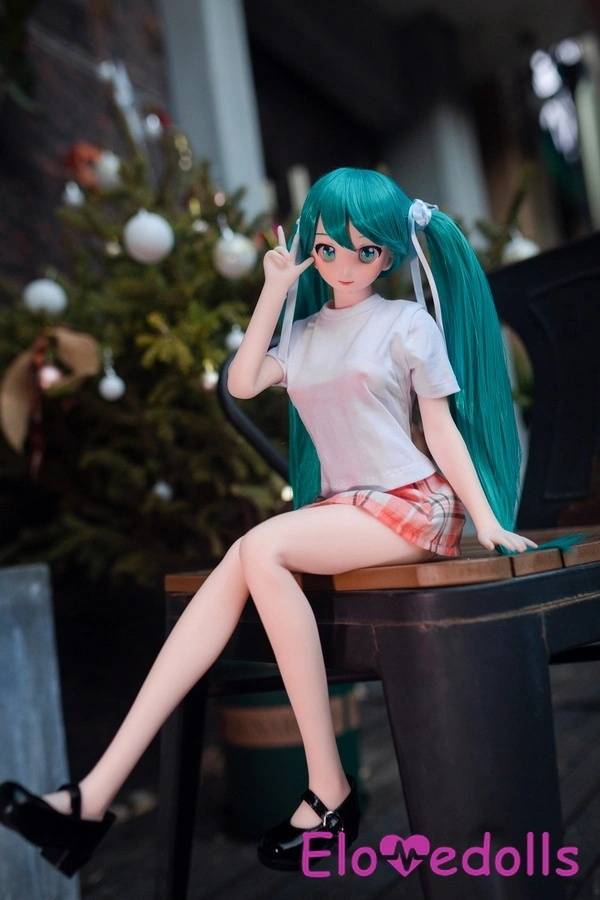 Búp bê tình dục Anime, đầu nhựa vinyl cúp B 60cm & thân TPE, mắt xanh lá cây trắng, ngực nhỏ, chi tiết xem 1