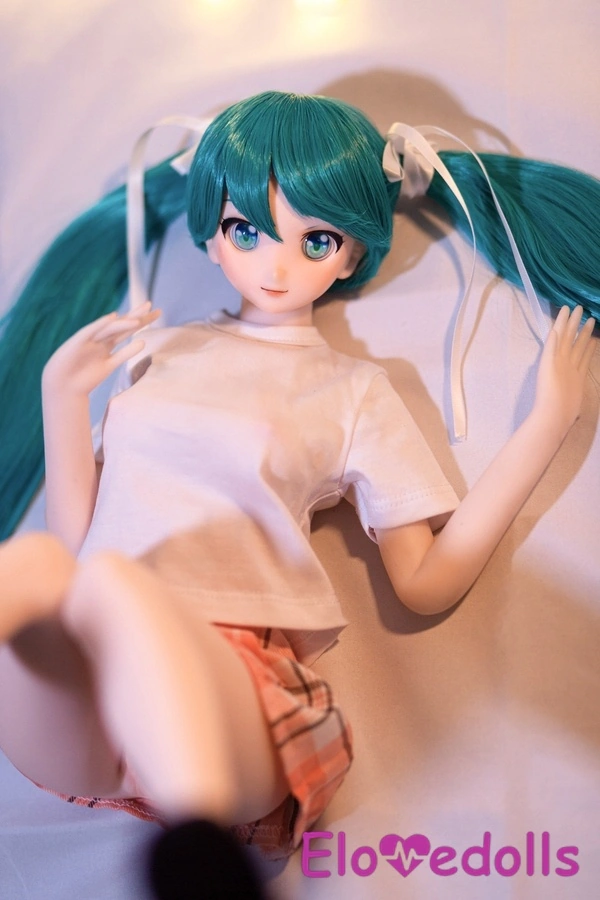 Búp bê tình dục Anime nhỏ nhắn, đầu nhựa vinyl cúp B 60cm & thân TPE, ngực nhỏ, mắt xanh lá cây, chi tiết xem 4