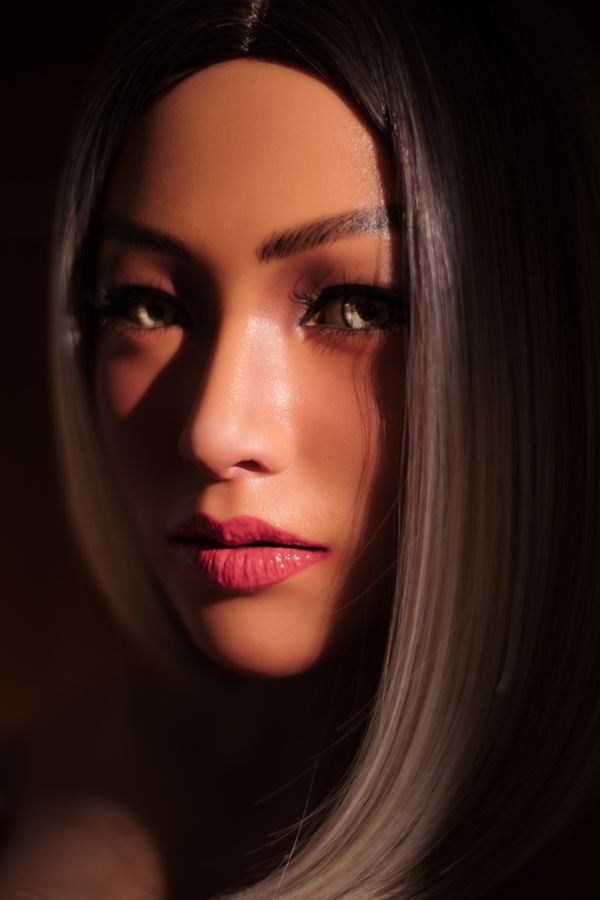 159cm G Cup Silicone Head & TPE Body Petite Breasts Blonde Full Lips Big Booty Sex Doll Gallery 8