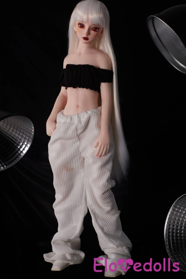 Búp bê tình dục mini 55cm AA Vinyl Đầu & Thân bằng silicon Ngực nhỏ Mắt xám nhỏ nhắn Bộ sưu tập 5