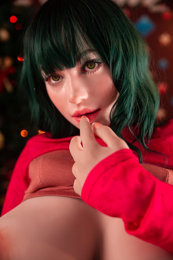 91cm G Cup TPE Body&Silicone Head Full Lips Medium Breasts Green Eyes Sex Doll Torso Detail View 6
