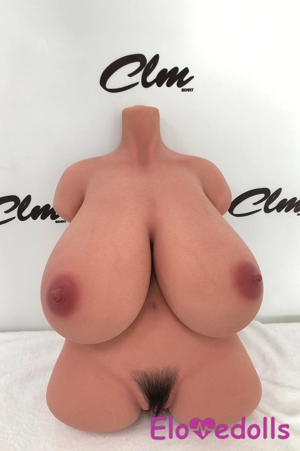 Boneka Seks Silikon Payudara Sedang H Cup 54cm, Mata Amber Menggairahkan, Detail Torso 30