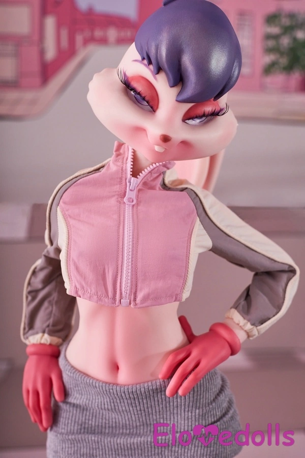 Boneka Seks Fantasi Mungil Mata Abu-abu Silikon Cup C 70cm