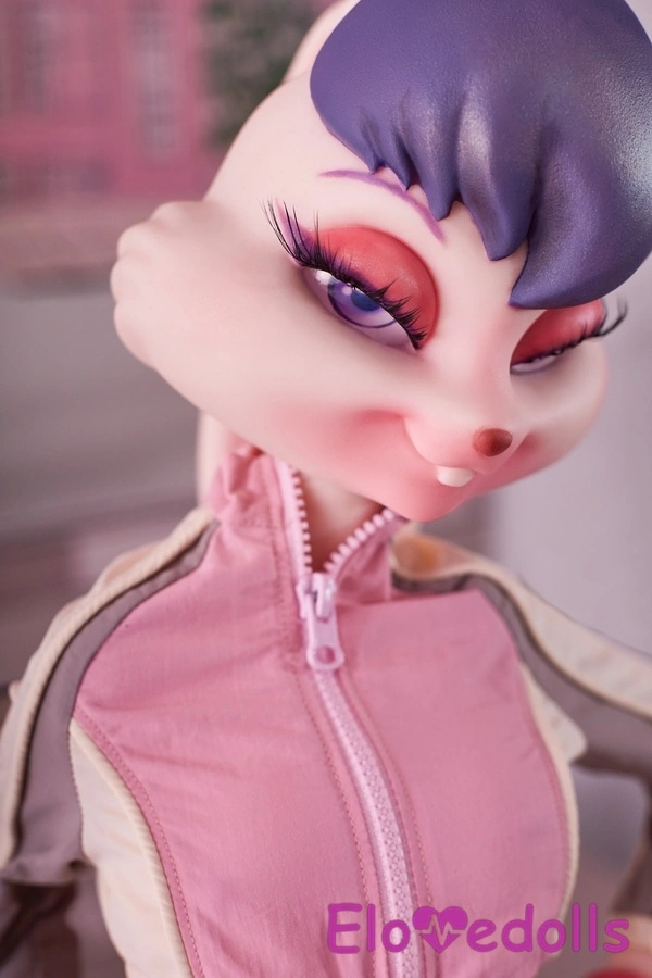 Muñeca sexual de fantasía de silicona, copa C, 70 cm, pechos medianos, labios finos, ojos grises. Vista detallada 6