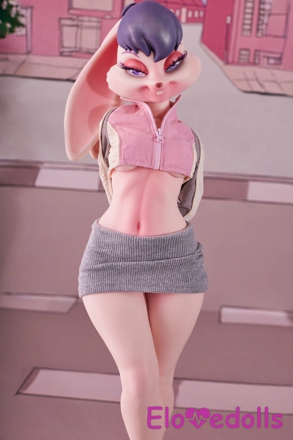 Muñeca sexual de fantasía rosa, pequeña, de silicona, copa C, 70 cm, labios finos. Vista detallada 7