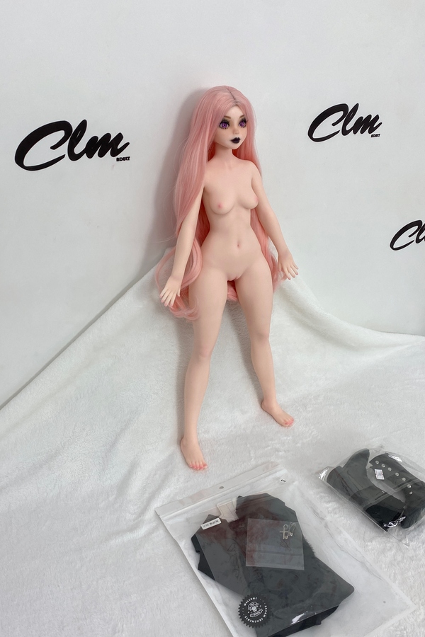 60cm A Cup Silicone Medium Breasts Amber Eyes Pink Mini Sex Doll Gallery 2