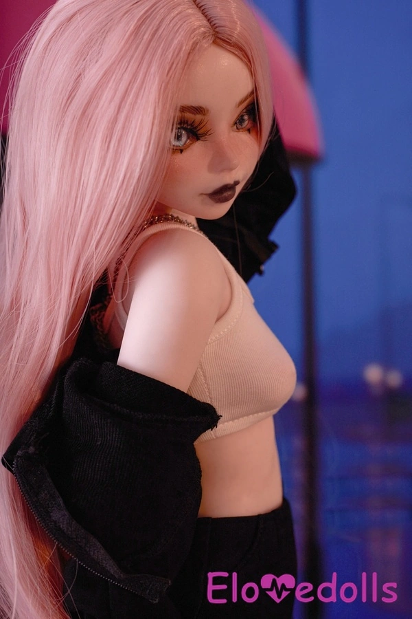 Búp bê tình dục mini 60cm A Cup bằng silicon mỏng màu hổ phách mắt mỏng môi Xem chi tiết 18