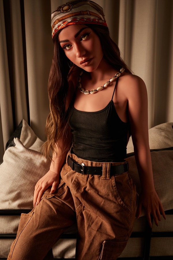 154cm C Cup Silicone Head & TPE Body Medium Breasts Brunette Petite Realistic Sex Doll Product