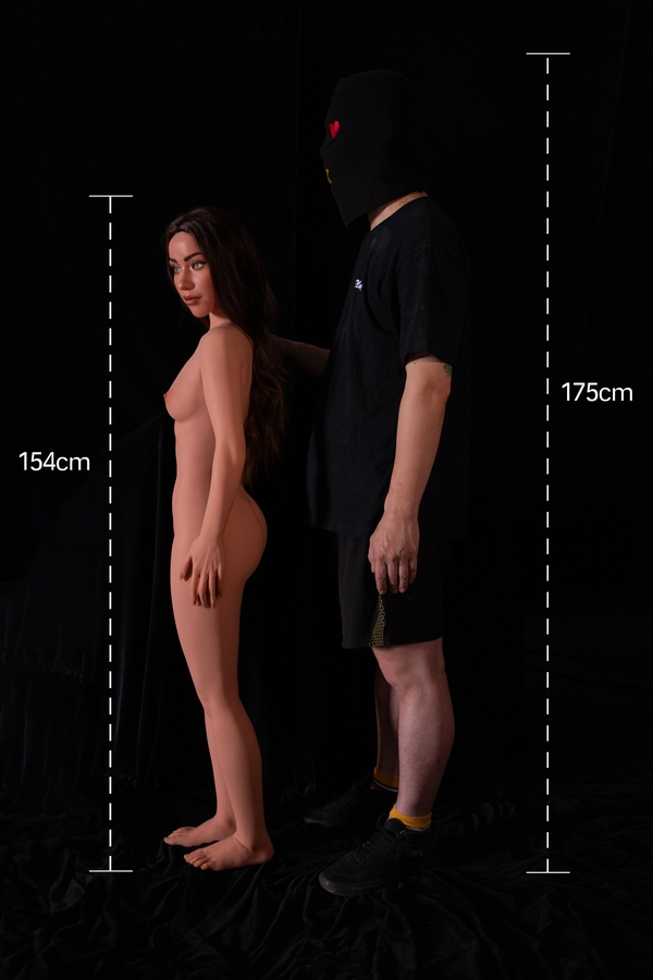 154cm C Cup Silicone Head & TPE Body Amber Eyes Petite Medium Breasts Realistic Sex Doll Detail View 15