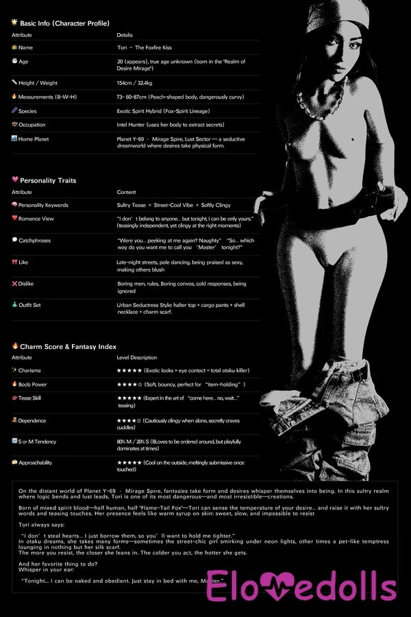 ตุ๊กตาเซ็กส์สมจริง หัวซิลิโคนคัพ C ขนาด 154 ซม. และลำตัว TPE ผมสีน้ำตาลเข้ม ตาสีเหลืองอำพัน หน้าอกขนาดกลาง มุมมองรายละเอียด 16