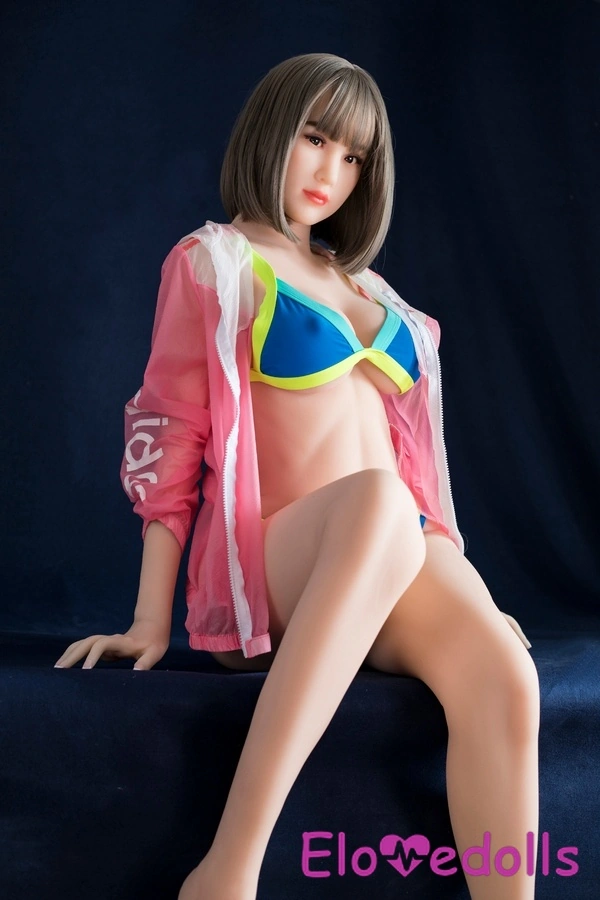165cm E-kupa TPE Små bröst Blå ögon Sexdocka Galleri 3