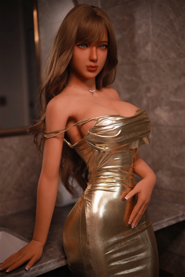 162cm D Cup TPE Thin Lips Voluptuous Amber Eyes Thick Sex Doll Detail View 9