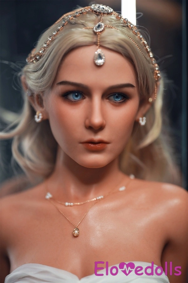 151 cm C-Körbchen Silikon Blond Bernsteinfarbene Augen Zierliche Brüste Europäische Sexpuppe Detailansicht 16
