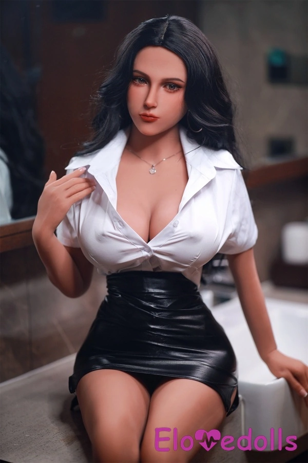 156cm D Cup TPE Glossy Lips Petite Breasts Black Sex Doll Gallery 5