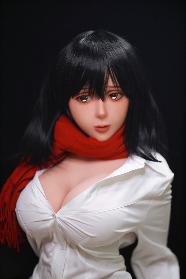 156cm D Cup TPE Gray Eyes Petite Black Japanese Sex Doll Product