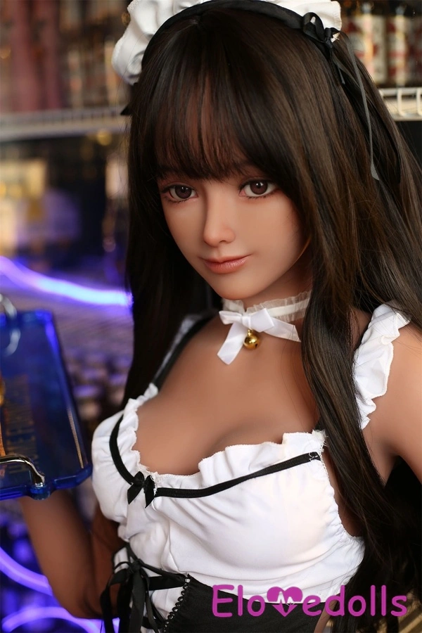 157cm B Cup TPE Black Blue Eyes Petite Sex Doll Gallery 4