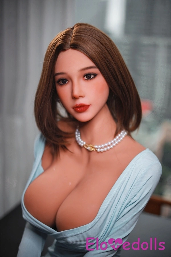 166cm E Cup TPE Amber Eyes Brunette Voluptuous Thick Sex Doll Detail View 9