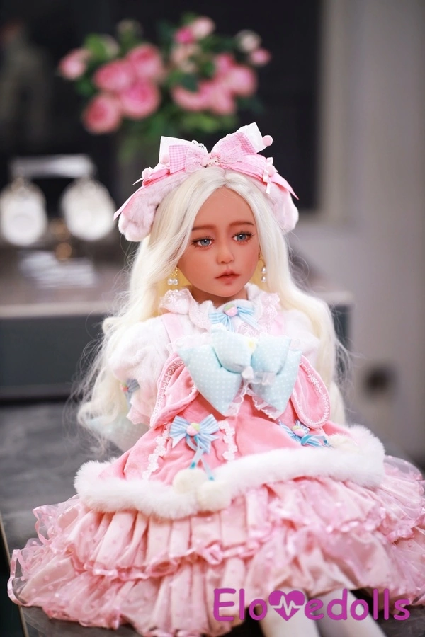 Galleria 3 di bambole del sesso mini in TPE, 100 cm, coppa D, labbra carnose, seno medio, bianche