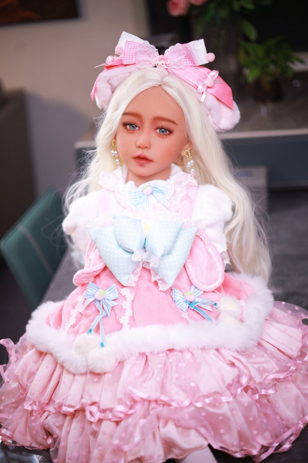 100cm D Cup TPE Petite Full Lips Blue Eyes Mini Sex Doll Product