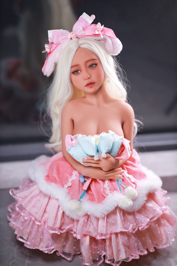 100cm D Cup TPE Blue Eyes Medium Breasts White Mini Sex Doll Detail View 2