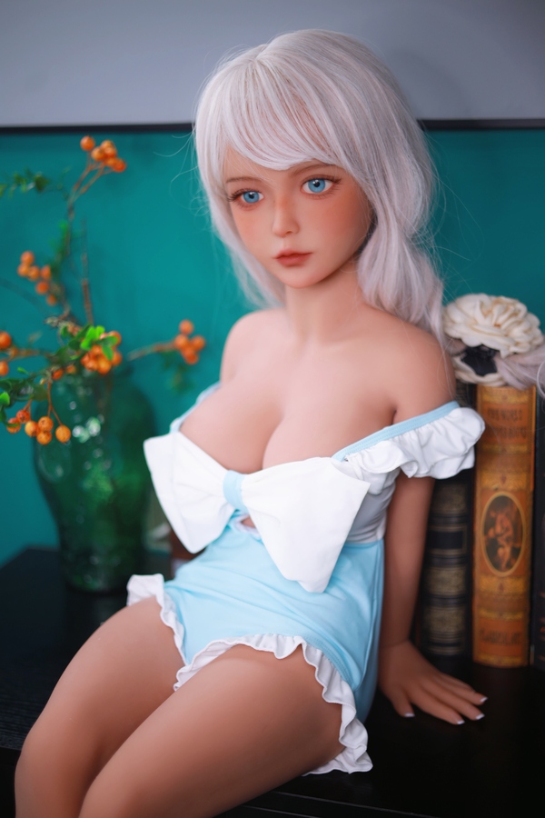 100cm D Cup TPE Petite White Blue Eyes Lifelike Sex Doll Gallery 7