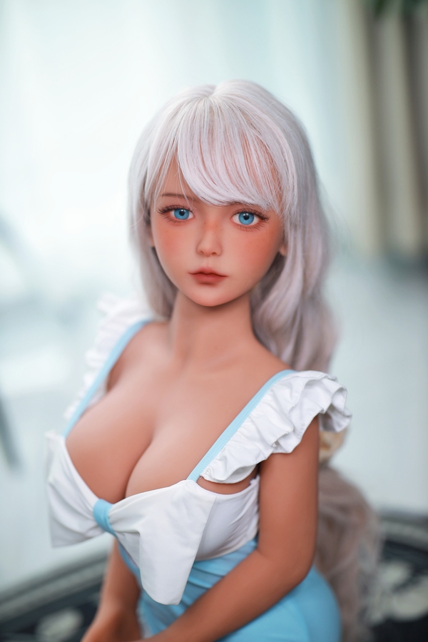 100cm D Cup TPE Blue Eyes White Petite Lifelike Sex Doll Detail View 4