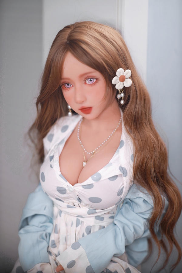 110cm F Cup TPE Blue Eyes Gray Petite Realistic Sex Doll Gallery 2