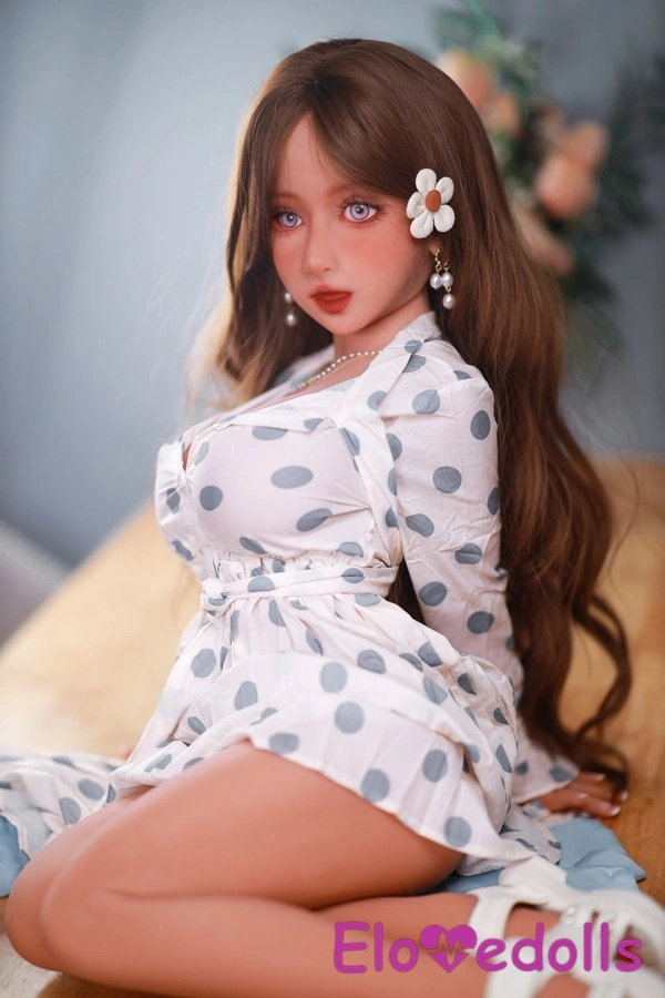 Bambola del sesso realistica da 110 cm, coppa F, in TPE, colore grigio, con seni medi, labbra carnose, vista dettagliata 1