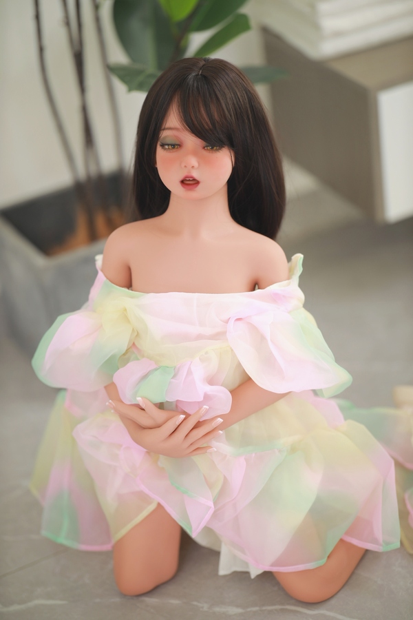 115cm AA TPE Black Amber Eyes Thin Lips Realistic Sex Doll Gallery 8