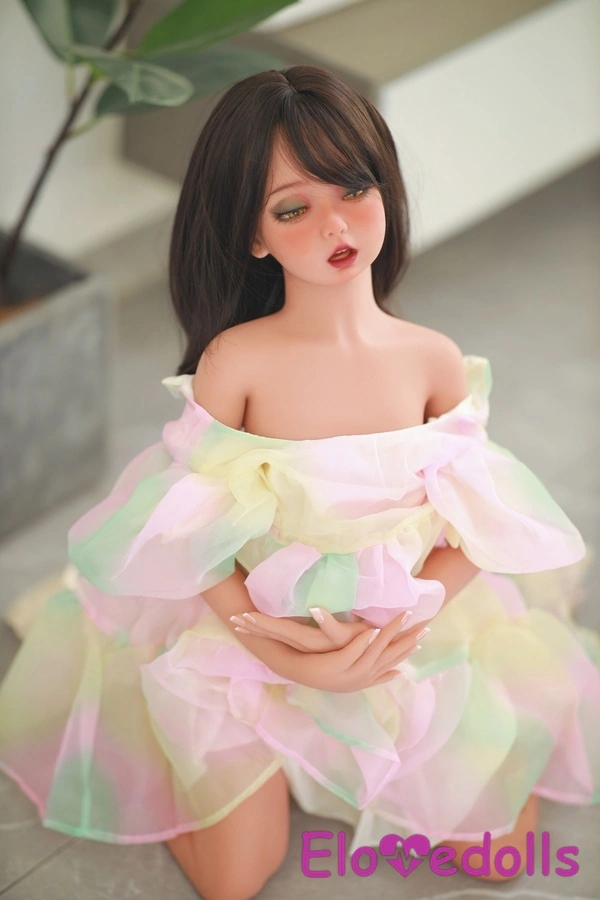 115 cm AA TPE Dünne Lippen Schwarze Bernsteinaugen Realistische Sexpuppe Galerie 9