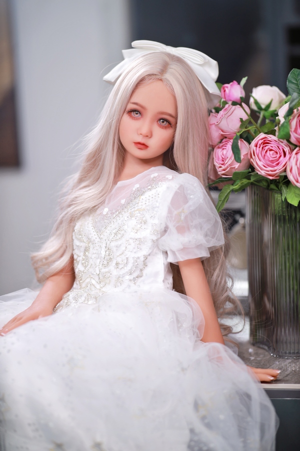 115cm AA TPE Thin Lips White Petite Mini Sex Doll Gallery 3