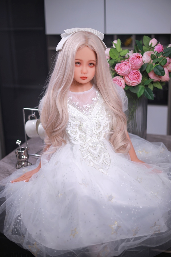 115cm AA TPE Gray Eyes White Thin Lips Mini Sex Doll Gallery 5