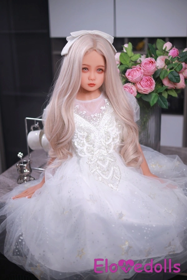 115cm AA TPE Gray Eyes White Thin Lips Mini Sex Doll Gallery 5