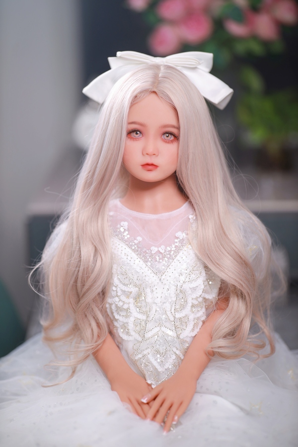 115cm AA TPE White Gray Eyes Thin Lips Mini Sex Doll Product