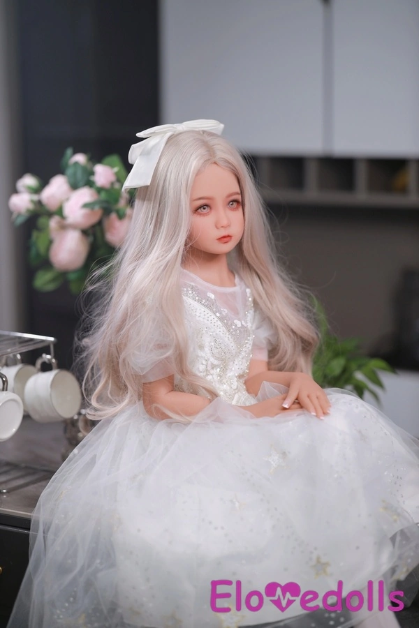 115cm AA TPE White Petite Gray Eyes Mini Sex Doll Detail View 4
